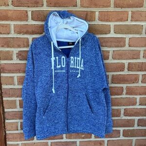 Blue and White Florida Hoodie. NWOT. Kangaroo pockets